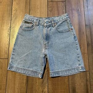 Vintage Calvin Klein‎ kids baggy light wash denim jean shorts jorts size 10